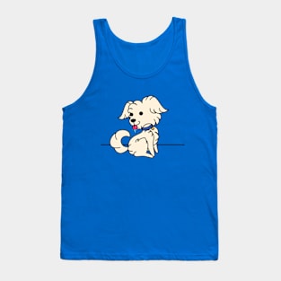 Cute Dog Cartoon - Maltese Tank Top